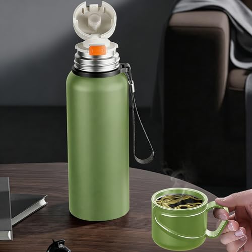 Double wall vacuum Leakproof stainless steel wide mouth insulated water bottle;tea tumbler with infuser