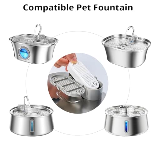 Cat Water Fountain Filter Pet Drinking Fountain Filter for 3.2L (9 Count)