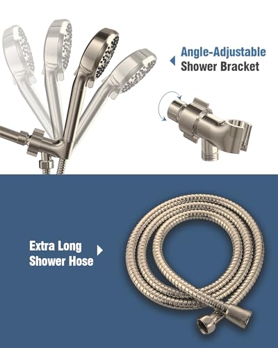 Filtered Shower Head with Handheld Brushed Nickel