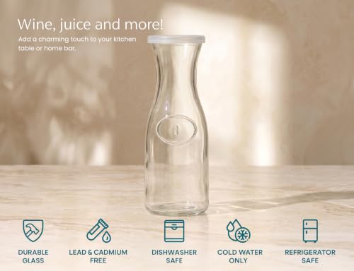 Mini Glass Carafes with Lids (4 Count)