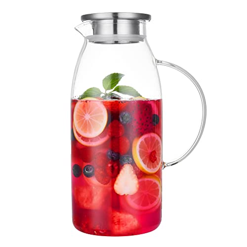 80 Oz Glass Pitcher with Lid