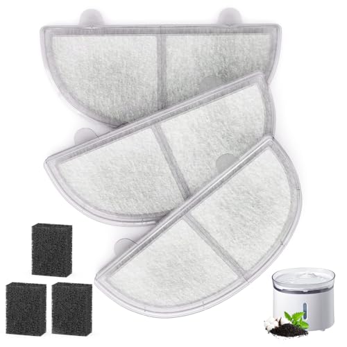 Cat Water Fountain Filter Pet Drinking Fountain Filter Replacement (3 Count)