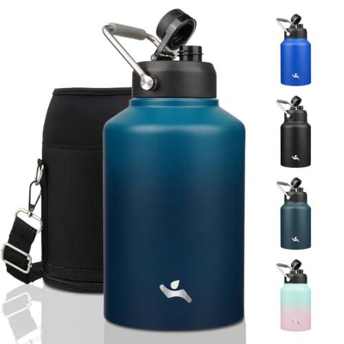 128 oz Insulated Stainless Steel Water Bottle Jug with Handle