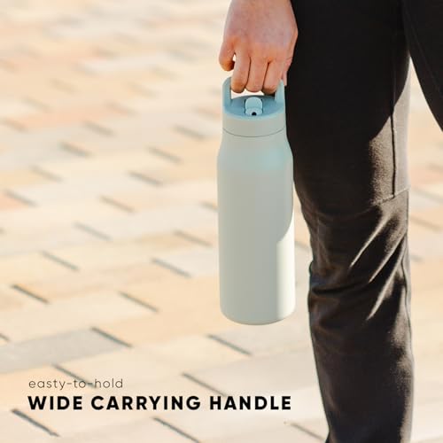 Insulated Water Bottle with Manual Straw