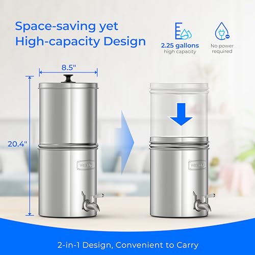 TK AD Alkaline Gravity Water Filter System