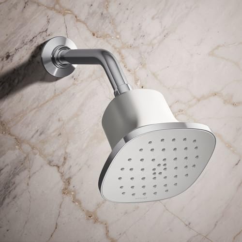 37722-Y-BL Cinq Square Single-Function Filtered Showerhead, Five-Layer Filtration, 2.5 GPM, Contemporary Design, Easy to Clean, Matte Black