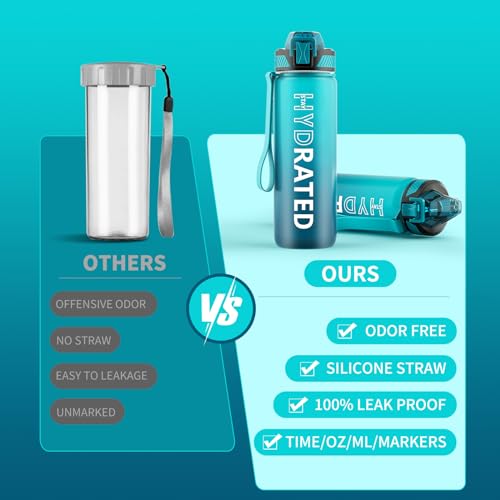 Water Bottle with Straw