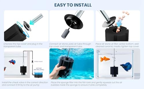 Aquarium Sponge Filter with Air Stone