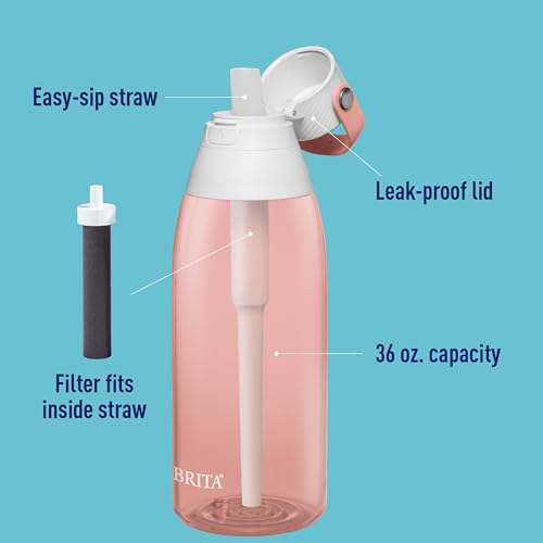 Hard Sided Plastic Premium Filtering Water Bottle