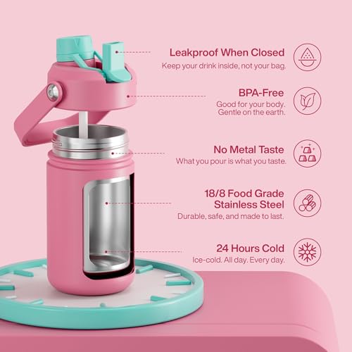 Kids Insulated Water Bottle with Straw