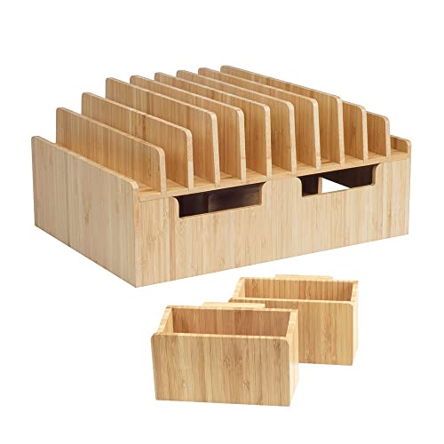 Bamboo 10 Port Charging Station Plus 2 Caddy Add