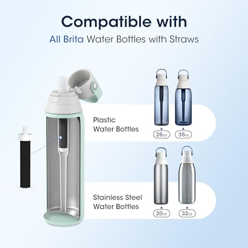 Water Bottle Filter Compatible with Brita Sport BB06 (4 Count)