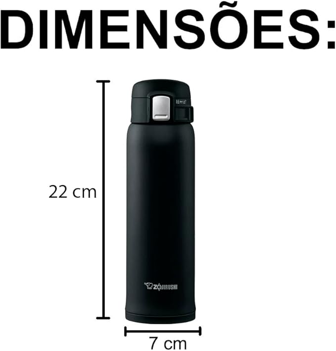 Zojirushi SM-SA48-BA Stainless Steel Vacuum Insulated Mug, 1 Count (Pack of 1), Black