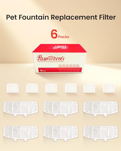 6 Pcs Cat Water Fountain Filters
