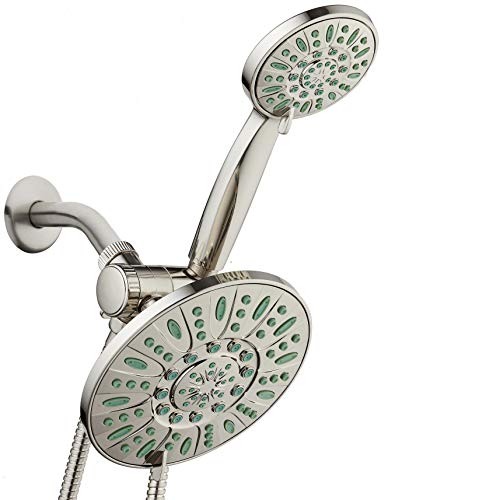 Antimicrobial High Pressure 7" Rain & Handheld Shower Head Combo