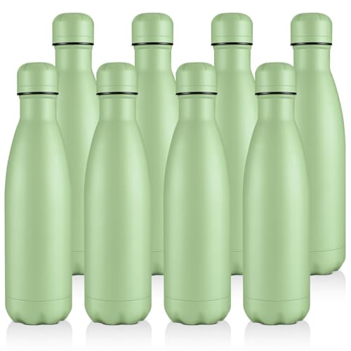 17oz Stainless Steel Water Bottles Bulk (8 Count)