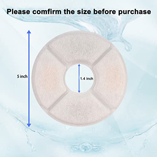 4/12/16 Pack Cat Water Fountain Filters, Cirfifth Triple Filtration System Pet Cat Fountain Filter Replacement for 84oz/2.5L Automatic Cat Fountain (12 Pack) (12 Count)