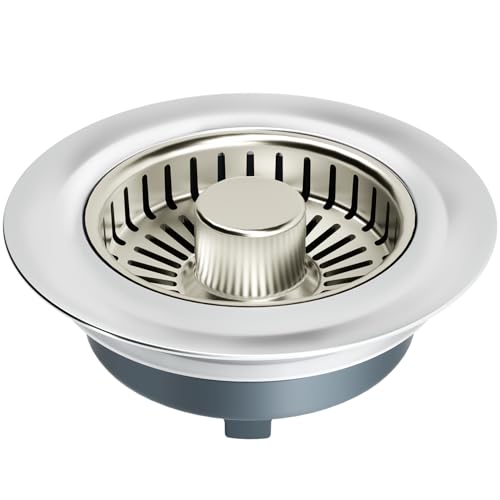 3 in 1 Kitchen Sink Drain Strainer Stopper Removable Basket Pop