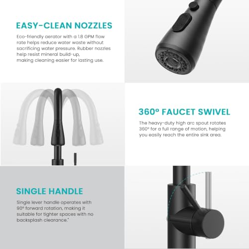 Kitchen Faucet with Pull Down sparyer