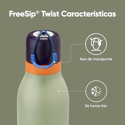 FreeSip Twist Stainless Steel Water Bottle 24 oz Camo Cool