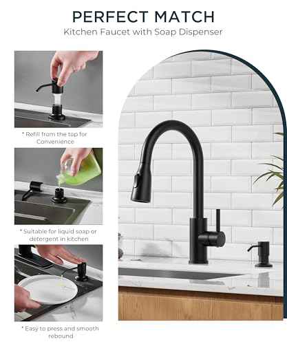LED Kitchen Faucet with Soap Dispenser