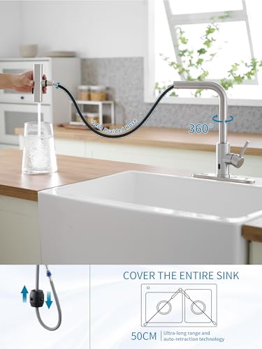 Touchless Kitchen Faucets with Pull Down Sprayer