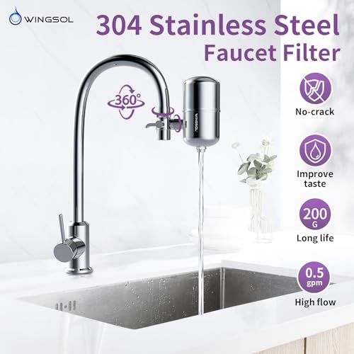 Stainless Steel Mineral Alkaline Water Filter for Sink Faucet
