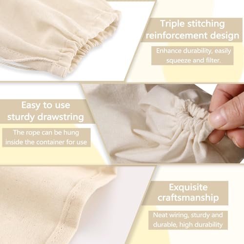 12 Pieces Milk Nut Bag Strainer 7" x 11" (12 Count)