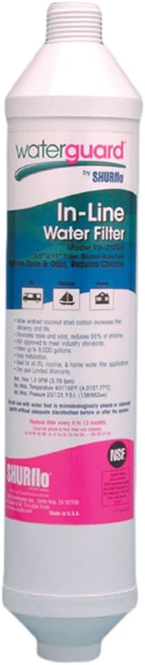 SHURFLO RV-210GH-A Waterguard 11" in-line Water Filter , White