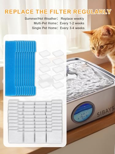 Dog Water Fountain Filter Replacement for 4Gal (30 Count)