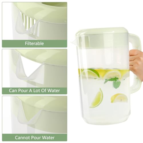 1 Gallon Clear Plastic Pitcher with Lid