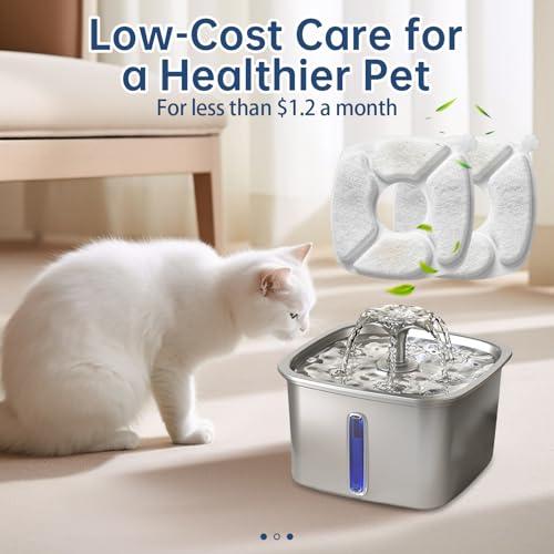 32 Pcs Cat Water Fountain Replacement Filters (32 Count)
