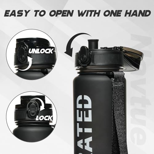 Water Bottle 32 oz Motivational Time Marker Tritan Bottle