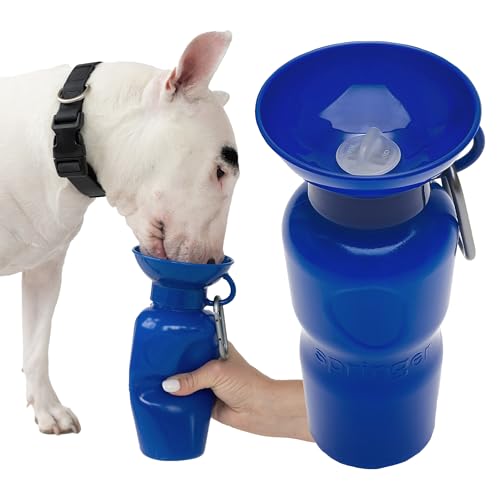 Springland 22oz Classic Portable Dog Water Bottle with Built (22 Fl Oz)
