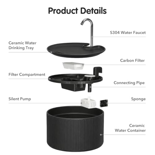 2.2L Ceramic Pet Fountain (78 Fl Oz)
