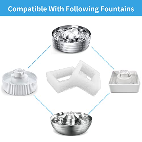 Sponge Foam Filter Replacement for Cup Cake Ceramic Pet Fountain and 2L (12 Count)