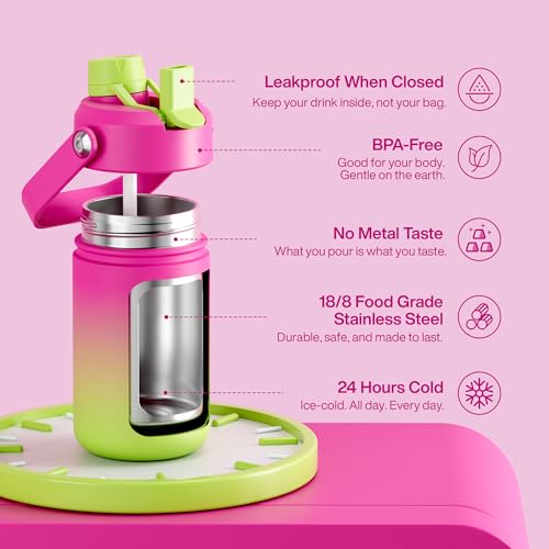 Kids Insulated Water Bottle with Straw