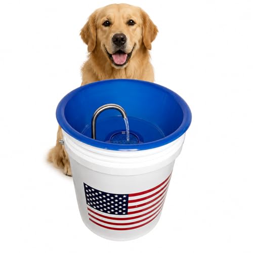 5-Gal (19L) Dog Water Dispenser & Fountain for Large Dogs, Anti-Splash Design with UV-C Filtration, XL Capacity, Keeps Floors Dry – Freedom Pet Fountain
