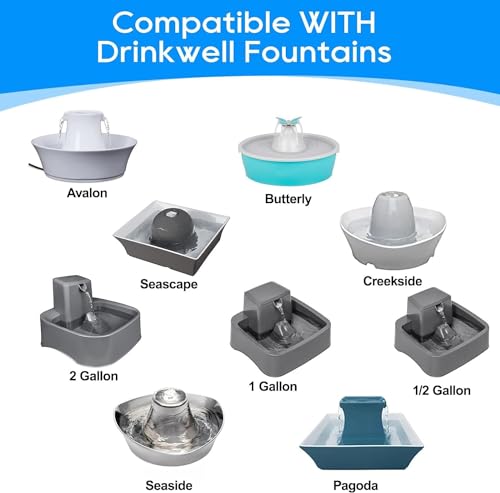 8 + 8 Pack Cat Water Filter Compatible with Petsafe Drinkwell (16 Count)
