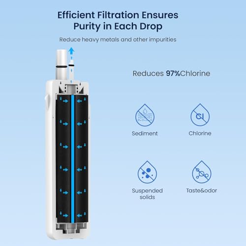 EDR1RXD1 Water Filter Compatible with W10295370A (4 Count)