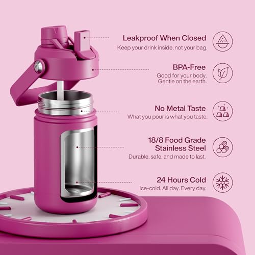 Kids Insulated Water Bottle with Straw