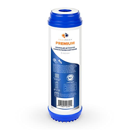 5 Micron 10 x 2.5 Premium Granular Activated Carbon Water Filter Cartridge Replacement (6 Count)
