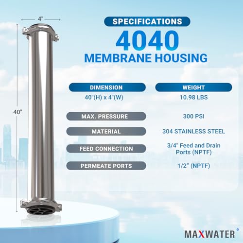 Heavy Duty Reverse Osmosis 4040 Membrane Housing
