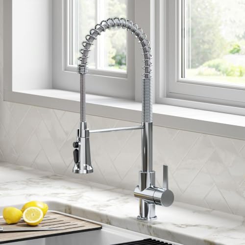 Britt 2-in-1 Commercial Style Pull-Down Single Handle Water Filter Kitchen Faucet for Reverse Osmosis or Water Filtration System in Chrome, KFF-1691CH