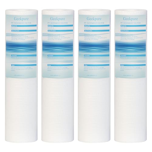 10 Inch PP Sediment Filters 2.5" x 10" (4 Count)