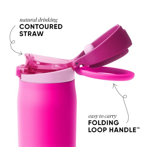 Water Bottle with Straw & Handle
