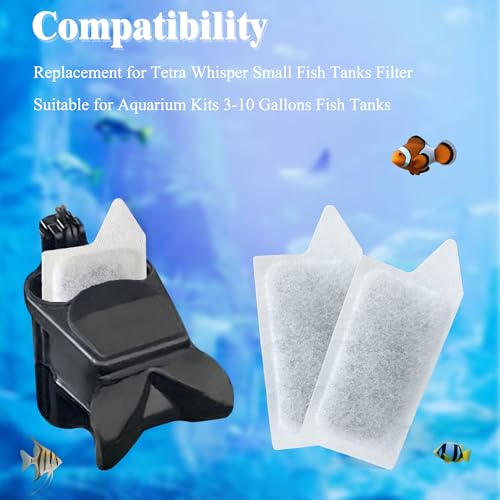 10 Pack S Size Filter Cartridges for Tetra Whisper Fish Tanks Filter (10 Count)