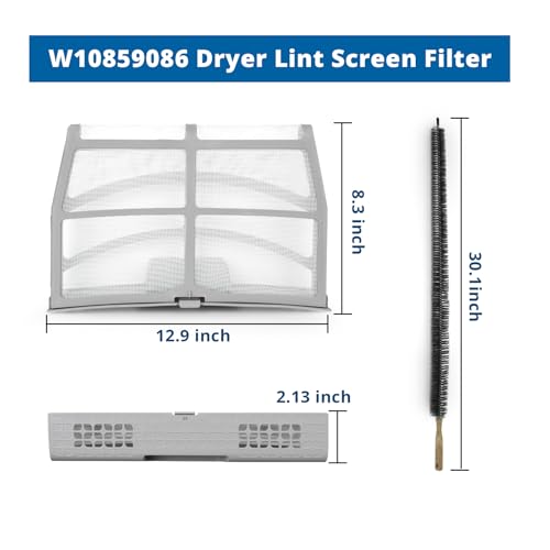 W10859086 Dryer Lint Screen Filter Replacement for Whirlpool Maytag Kenmore