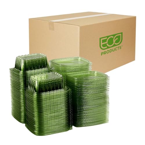 Compostable 12oz Rectangular Deli Containers With Lids (300 Count)
