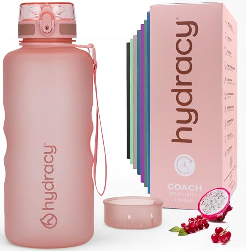 Motivational Water Bottle with Time Marker & Fruit Infuser 64 oz